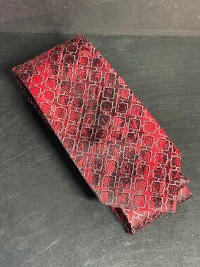 Murano Red Geometric Silk Blend Tie